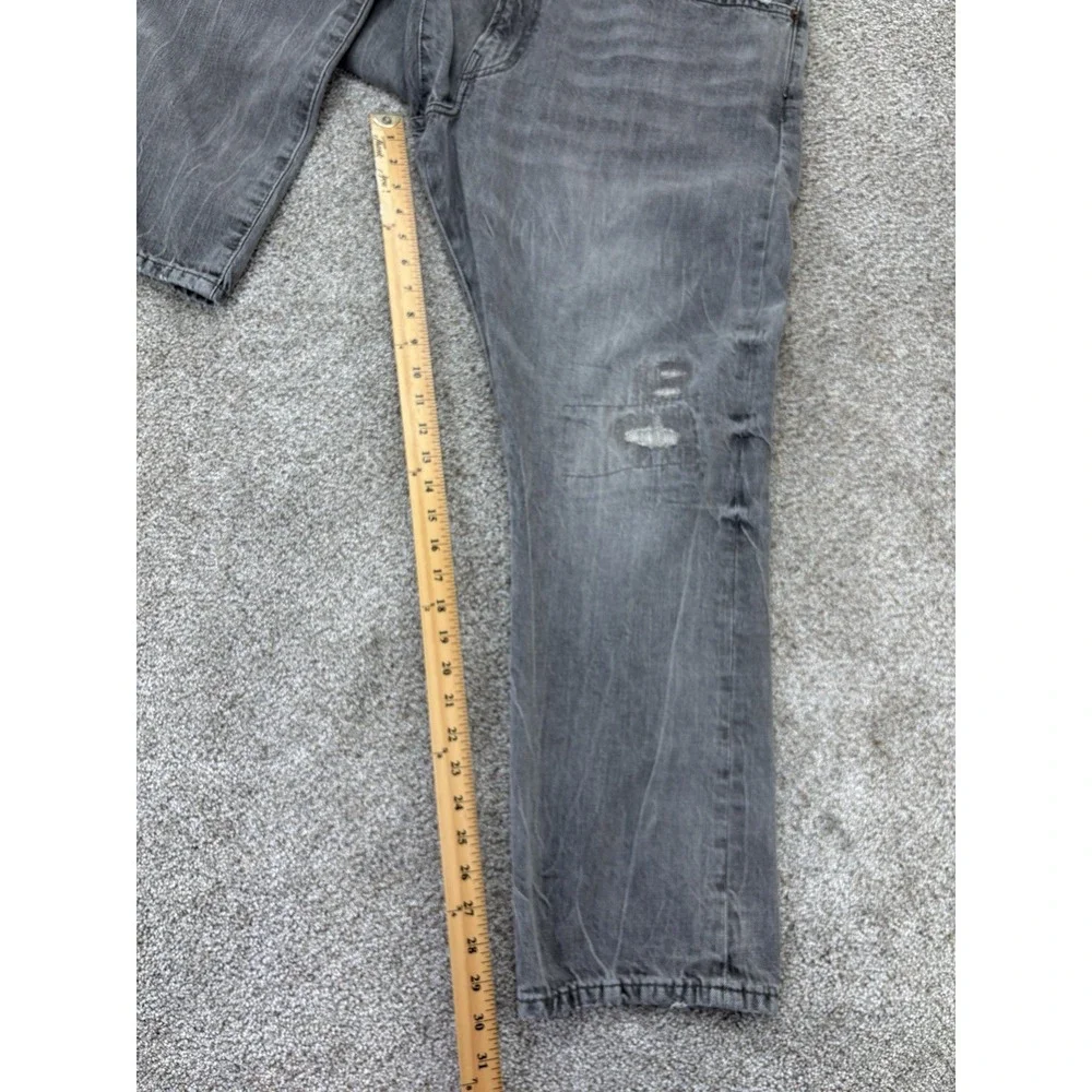 Polo Ralph Lauren Brennan Repaired Sullivan Slim Jeans Mens 40x30 Gray Rope Dyed